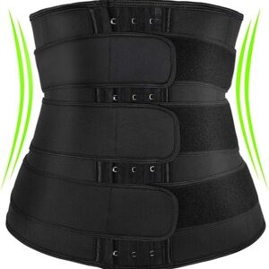 Waist trainer, resistance bands, 5lb dumbbell